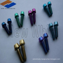 titanium taper head bolts with various colors
